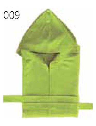 Albornoz 100% microfibra con capucha y bolsa ahorra espacio unisex verde  claro